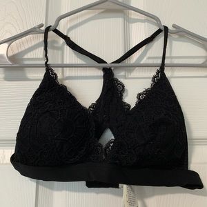 Cotton on black lace bralette